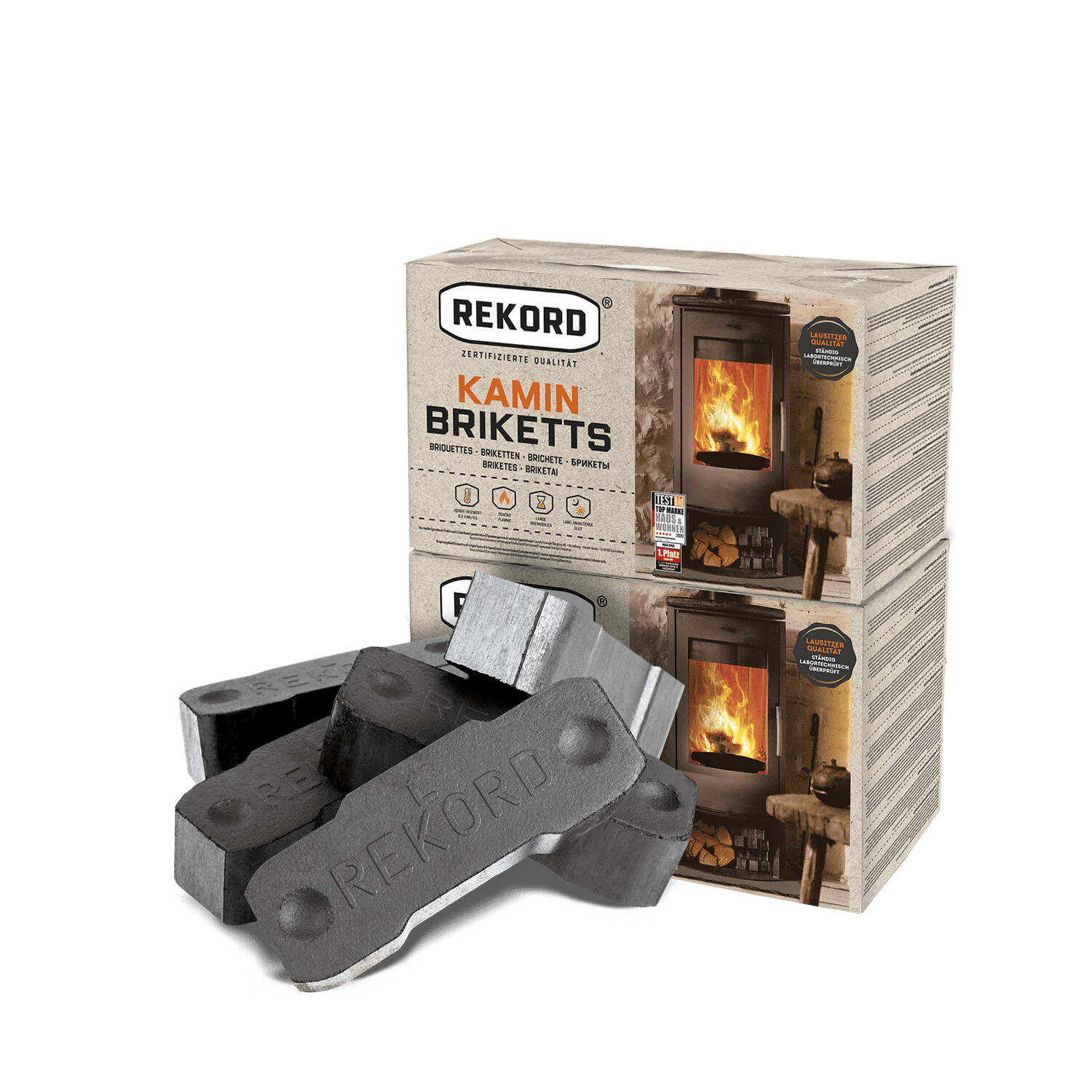 Briquettes De Lignite Rekord 200kg - 8 Sacs De 25kg Pour Cheminée, Chauffage économique