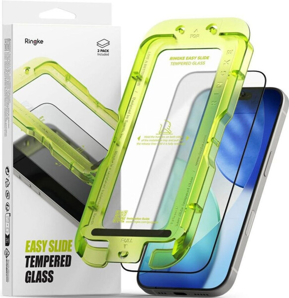 Ringke Gehärtetes Bildschirmglas mit Applikator für iPhone 17 Easy Slide 2 Stück