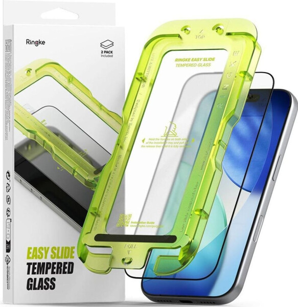 Ringke Gehärtetes Bildschirmglas mit Applikator für iPhone 17 Pro Easy Slide 2 Stück
