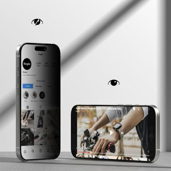 Ringke Sichtschutzglas mit Applikator für iPhone 17 Easy Slide Privacy 2 Stück, Bild 3