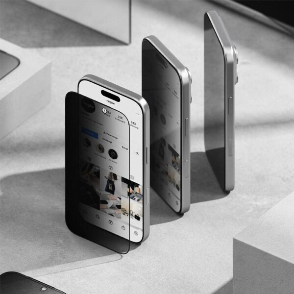 Ringke Sichtschutzglas mit Applikator für iPhone 17 Pro Easy Slide Privacy 2 Stück, Bild 3