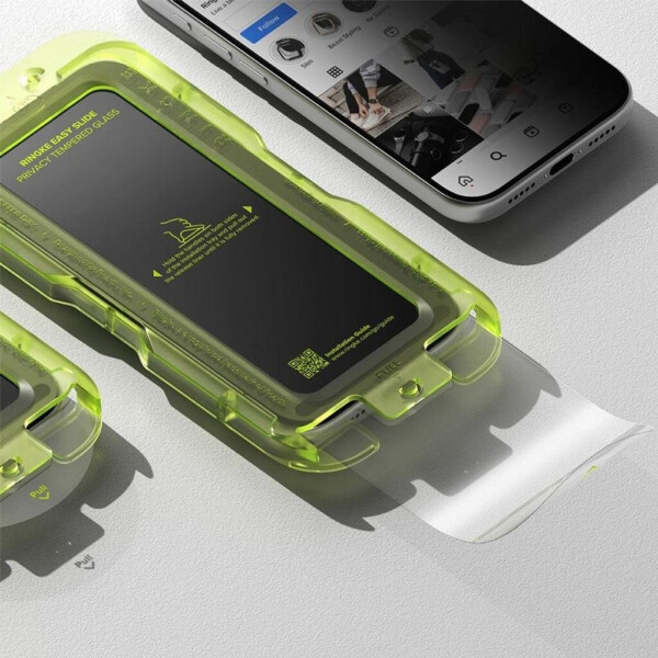 Ringke Sichtschutzglas mit Applikator für iPhone 17 Pro Easy Slide Privacy 2 Stück, Bild 5