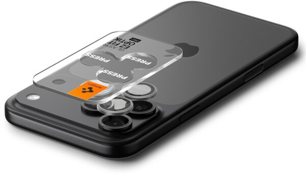 Spigen Glas für die Kamera für iPhone 17 Pro Max - 14 Pro Glas.tR Ez Fit Optik Pro 2-Pack Schwarz-Grau, Bild 5