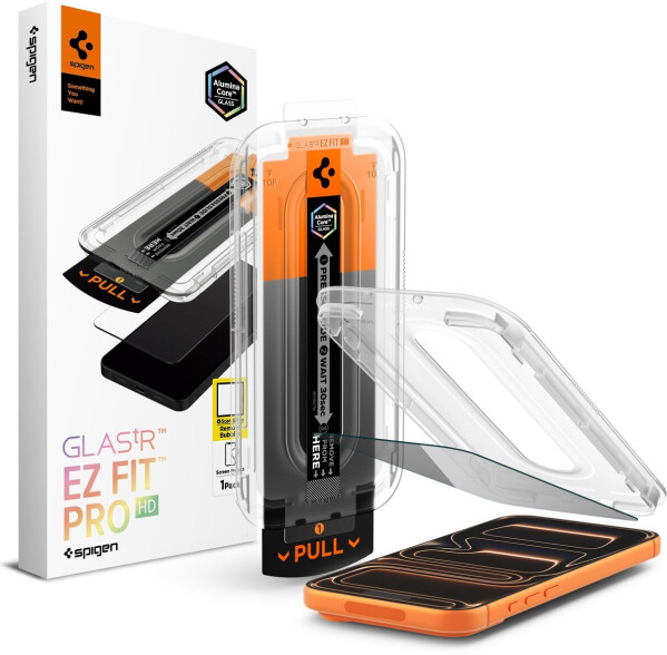 Spigen Glas + Applikator für iPhone 17 Pro / 17 / 16 Pro Glas.tR EZ Fit Pro Privacy 1-Pack (AC)