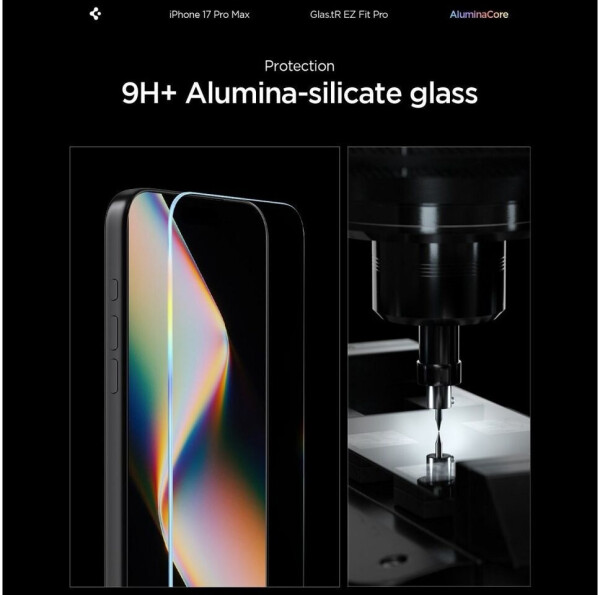 Spigen Glas + Applikator für iPhone 17 Pro Max / 16 Pro Max Glas.tR EZ Fit Pro 1-Pack (AC), Bild 8