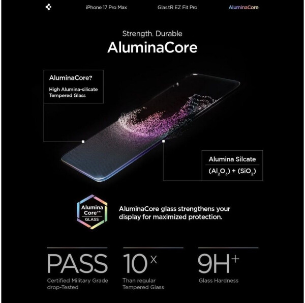 Spigen Glas + Applikator für iPhone 17 Pro Max / 16 Pro Max Glas.tR EZ Fit Pro 1-Pack (AC), Bild 9