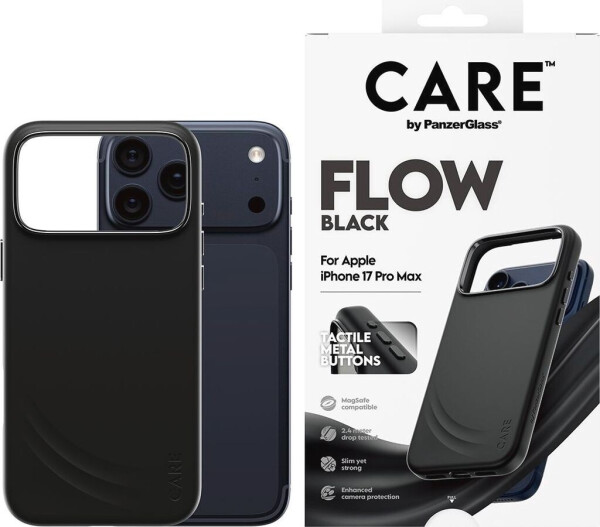 PanzerGlass CARE Hülle Apple iPhone 17 Pro Max Flow MagSafe Schwarz, Bild 3