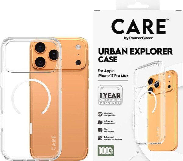 PanzerGlass CARE Hülle Apple iPhone 17 Pro Max Urban klar/weiß MagSafe, Bild 4