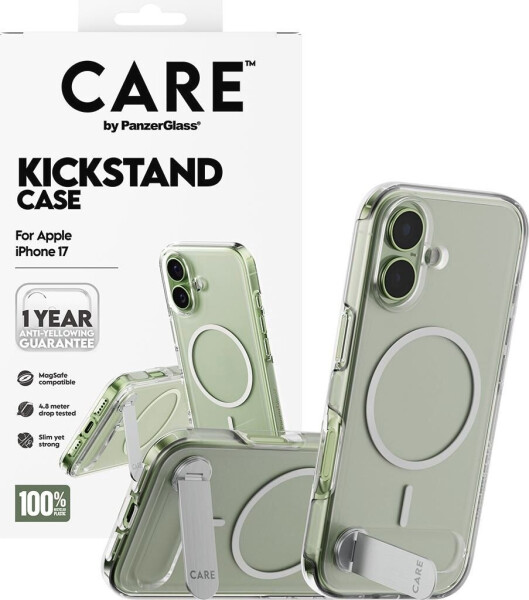 PanzerGlass CARE Hülle Apple iPhone 17 Kickstand silber/weiß MagSafe, Bild 3
