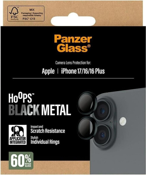 PanzerGlass Hoops Apple iPhone 17/16/16 Plus schwarz, Bild 3