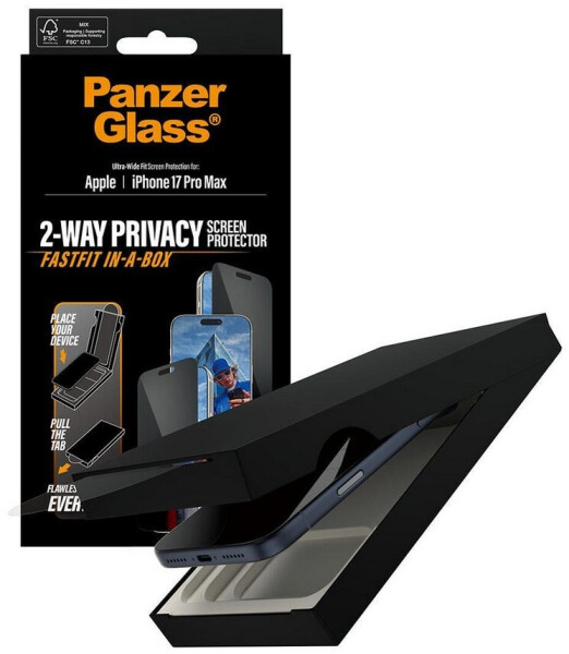 PanzerGlass Privacy Apple iPhone 17 Pro Max Pro mit staubfreier Anwendungsbox, Bild 6