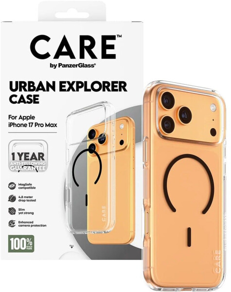 PanzerGlass CARE Hülle Apple iPhone 17 Pro Max Urban klar/schwarz MagSafe, Bild 3
