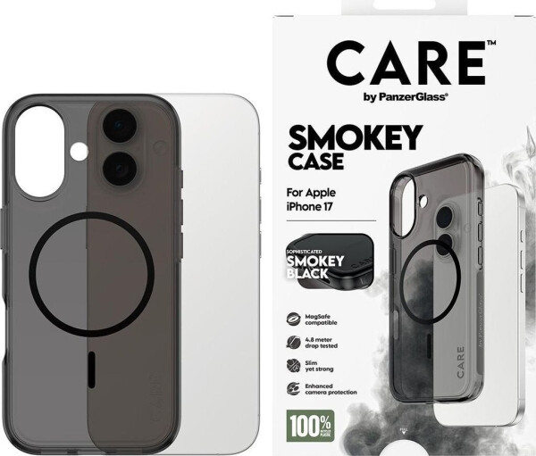 PanzerGlass CARE Hülle Apple iPhone 17 Smokey Rauch/Schwarz MagSafe