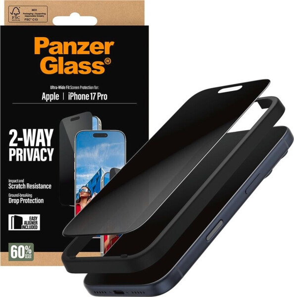 PanzerGlass Privacy Apple iPhone 17 Pro mit Einbaurahmen, Bild 4