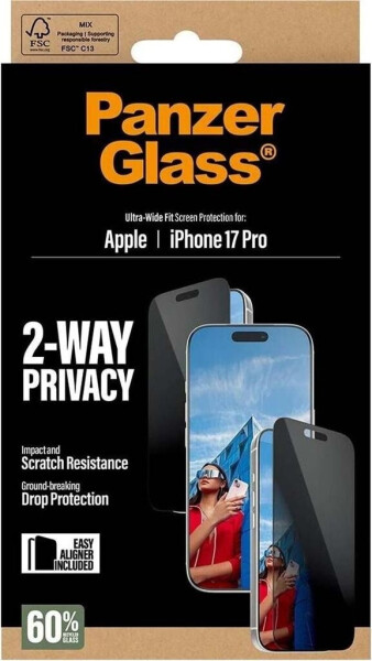 PanzerGlass Privacy Apple iPhone 17 Pro mit Einbaurahmen, Bild 8