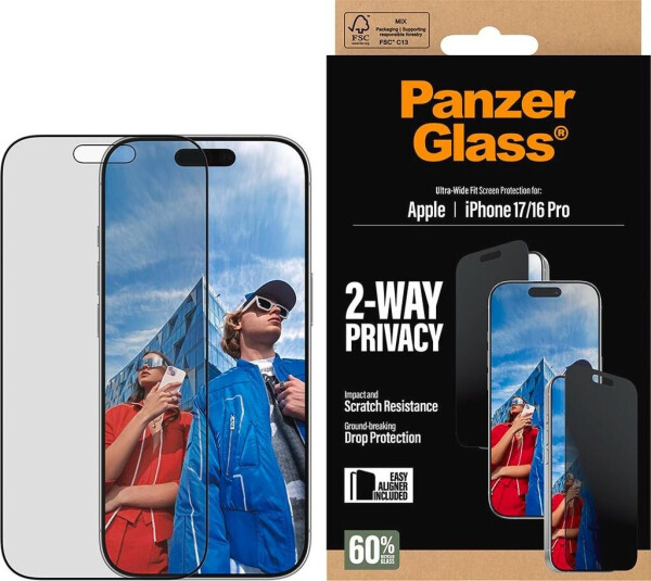 PanzerGlass Privacy Apple iPhone 17/16 Pro mit Installationsrahmen, Bild 3