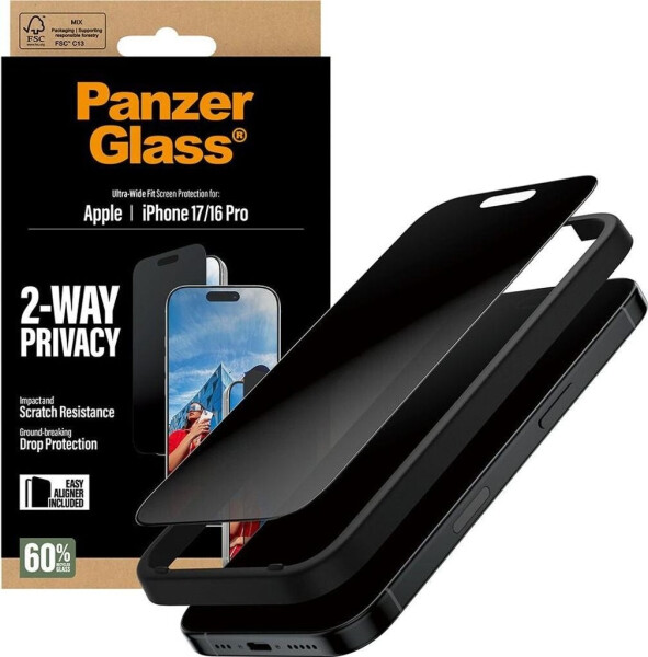 PanzerGlass Privacy Apple iPhone 17/16 Pro mit Installationsrahmen, Bild 10