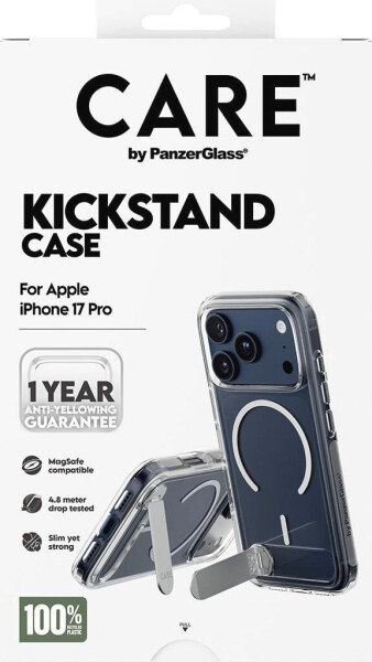 PanzerGlass CARE Hülle Apple iPhone 17 Pro Kickstand silber/weiß MagSafe, Bild 3