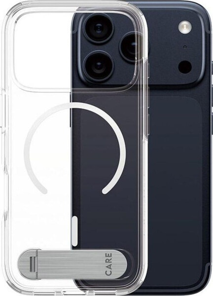 PanzerGlass CARE Hülle Apple iPhone 17 Pro Kickstand silber/weiß MagSafe, Bild 6