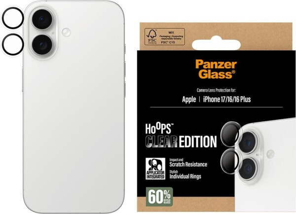 PanzerGlass Hoops Apple iPhone 17/16/16 Plus klar, Bild 3