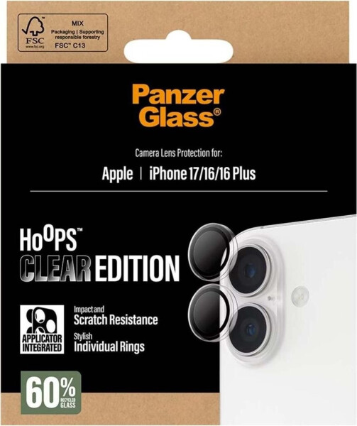 PanzerGlass Hoops Apple iPhone 17/16/16 Plus klar, Bild 4