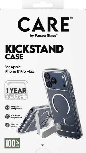 PanzerGlass CARE Hülle Apple iPhone 17 Pro Max Kickstand silber/weiß MagSafe, Bild 3