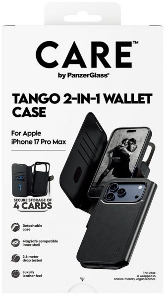 PanzerGlass CARE Case Apple iPhone 17 Pro Max MagSafe Tango 2in1 Wallet, Bild 3