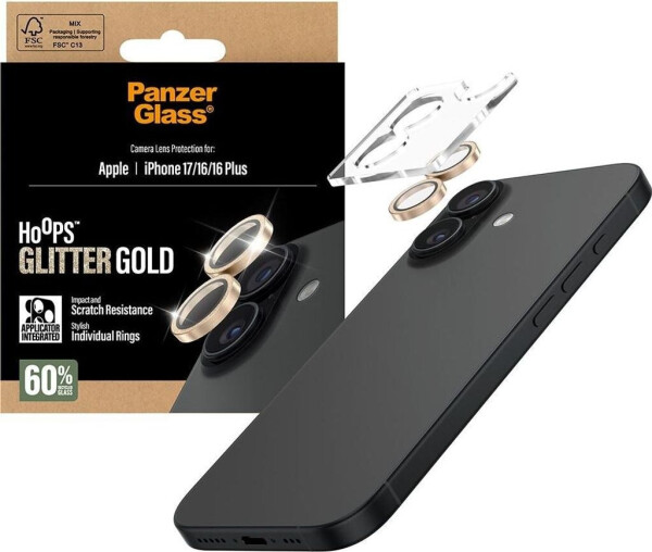 PanzerGlass Hoops Apple iPhone 17/16/16 Plus glitter gold, Bild 5