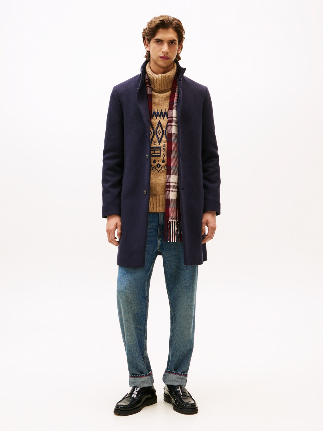 Buy Tommy Hilfiger Wool-Blend Coat (MW0MW40767) navy from £192.00 ...