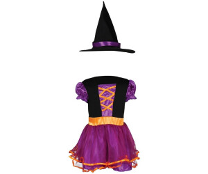 Lila Hexenkostüm Mit Sternen Für Mädchen – Inkl. Kleid & Hut (Größe 125-135 Cm)