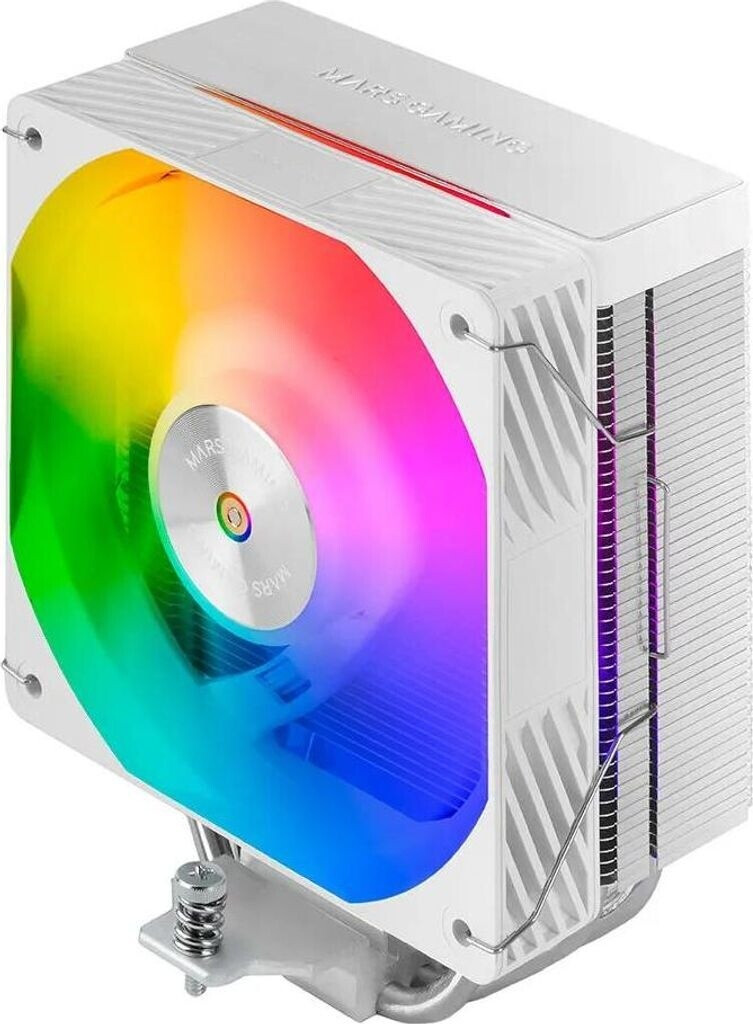 Mars Gaming MCPUXTW Gaming MCPU-XT White CPU Heatsink Double Tower