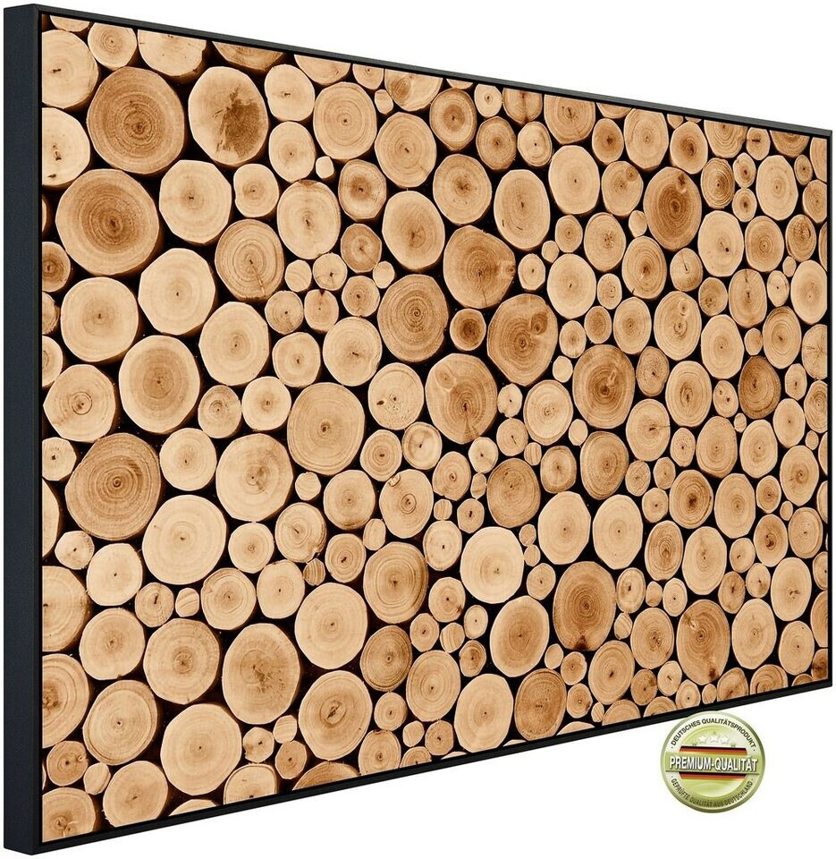 papermoon Infrared picture heater Round Teak Wood 120 x 60 cm 750 W