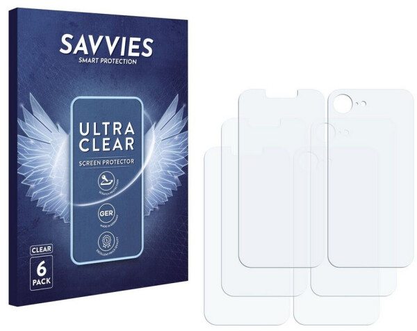 Savvies 6x Folie für Apple iPhone 16e (Display+Rückseite) Schutzfolie Displayschutz D, Bild 3