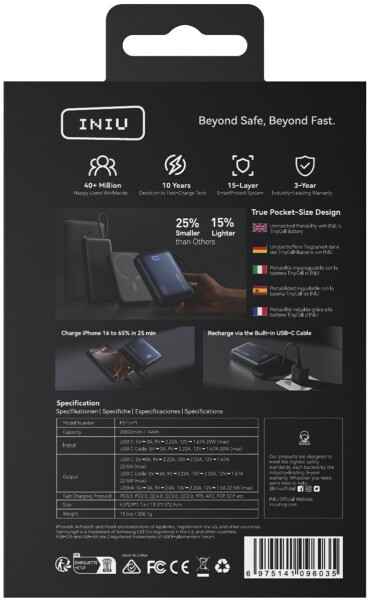 INIU Pocket Power 20.000 mAh Blue, Bild 6
