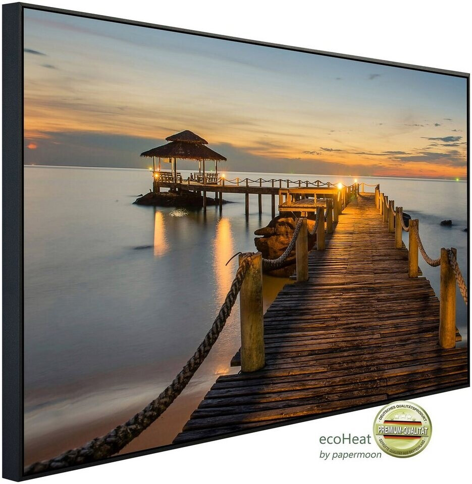 papermoon Infrared picture heater Wooded Bridge Pier 120 x 60 cm 750 W