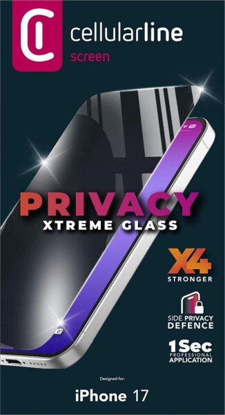 Cellular Line Xtreme Glass Privacy für Apple iPhone 17 (61247), Bild 2