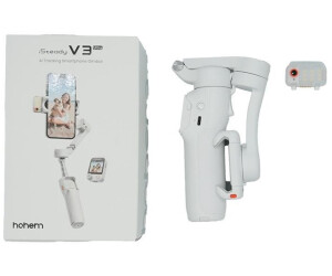 Stabilisateur Hohem ISteady V3 Ultra Pour IPhone – Suivi IA, Perche Extensible 205 Mm, Trépied Intégré, Télécommande 10 M – Blanc