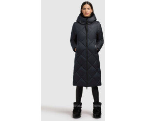 Khujo Damen Langer Wintermantel – Warmer Steppmantel Mit Rautensteppung, 2-Wege-Reißverschluss, Verstellbarer Kapuze, Fleece-Taschen, Elastischen Bündchen, Wasser- Und Windabweisend, Größen XS-XXL, Inkl. Schlüsselanhänger