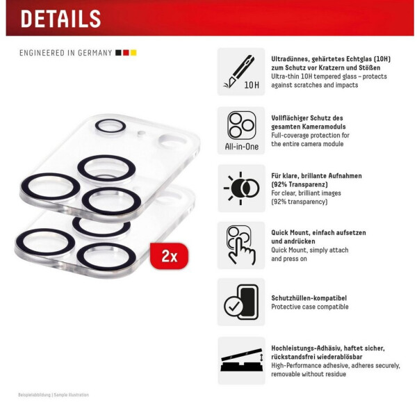 Displex Full Cover Camera Lens Glass iPhone 17 Pro, Bild 2