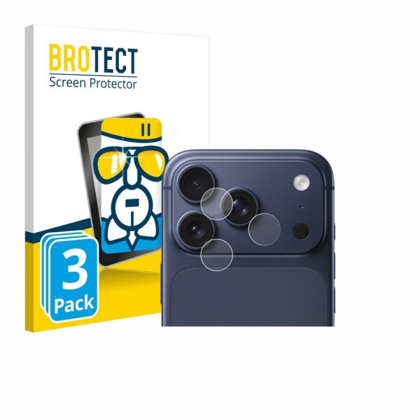 BROTECT Displayschutzglas Folie für Apple iPhone 17 Pro (NUR Kameraschutz) 3 Stück klar
