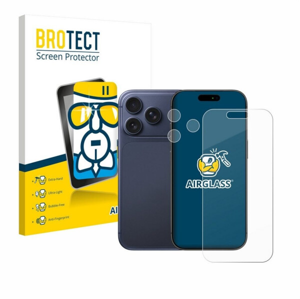 BROTECT Displayschutzglas Folie für Apple iPhone 17 Pro (Display+Kamera) klar