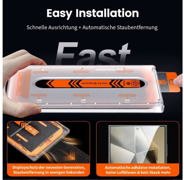 Protectorking 2x Blickschutz 9H Panzerglas für iPhone 17 Pro Full Screen Montagehilfe, Bild 2