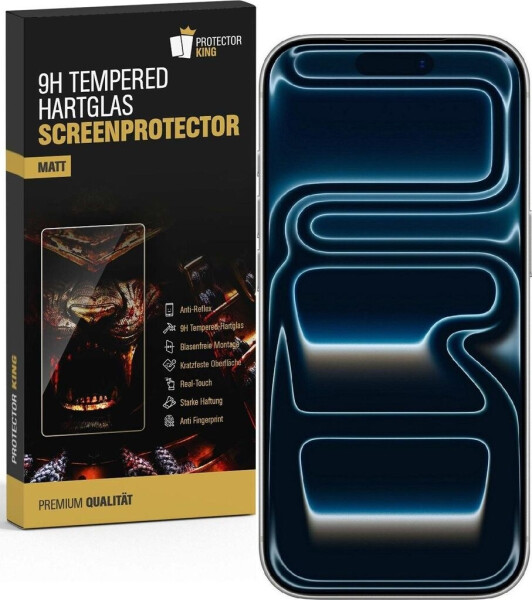 Protectorking 6x 9H Panzerglas für iPhone 17 Pro Max matt Anti-Reflex entspiegelt