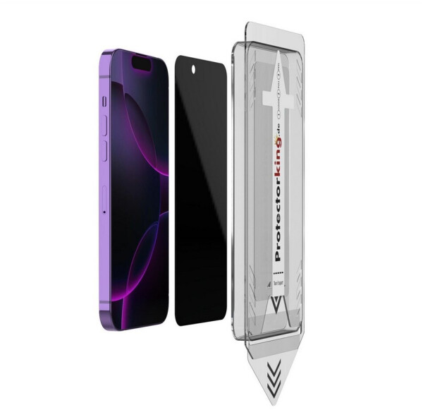 Protectorking 4x Blickschutz 9H Panzerglas für iPhone 17 Air Anti-Spy Privacy Montagehilfe Auto Dust Elimination