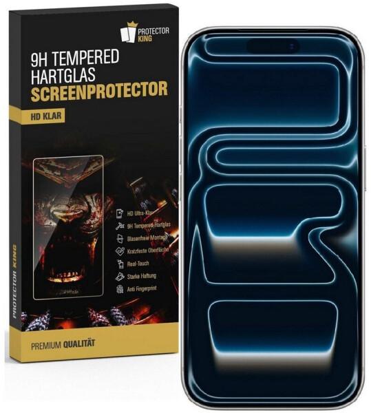 Protectorking 1x 9H Panzerglas für iPhone 17 Pro HD klar