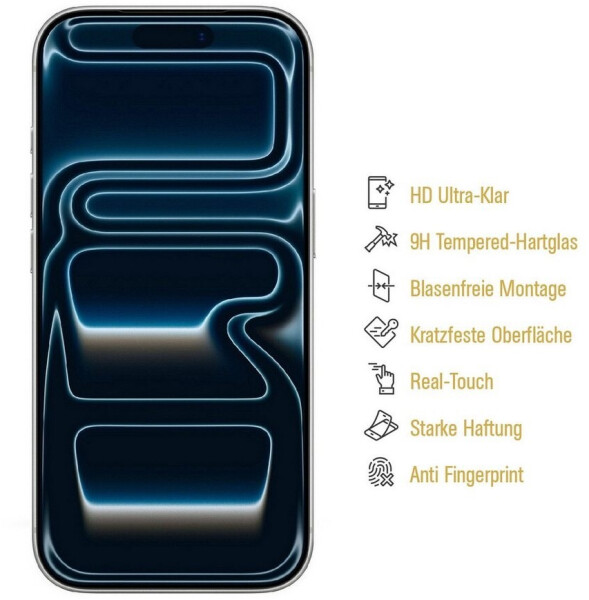 Protectorking 1x 9H Panzerglas für iPhone 17 Pro Max HD klar, Bild 3