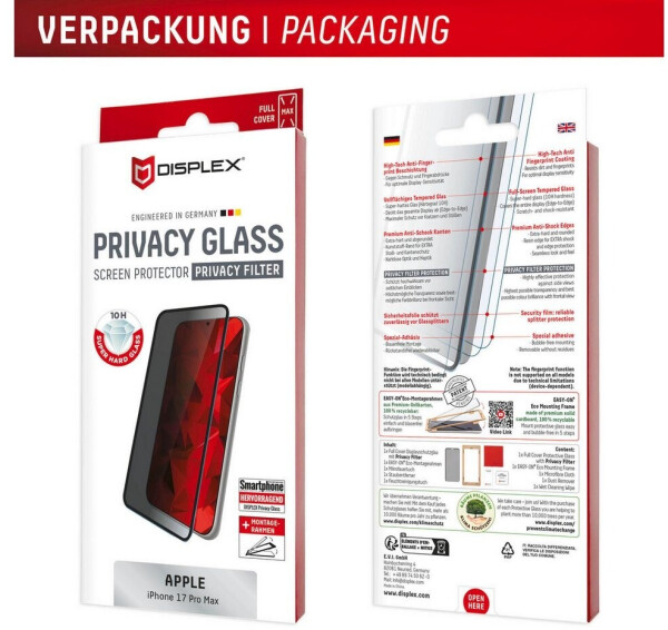 Displex Privacy Glas für Apple iPhone 17 Pro Max, Bild 11
