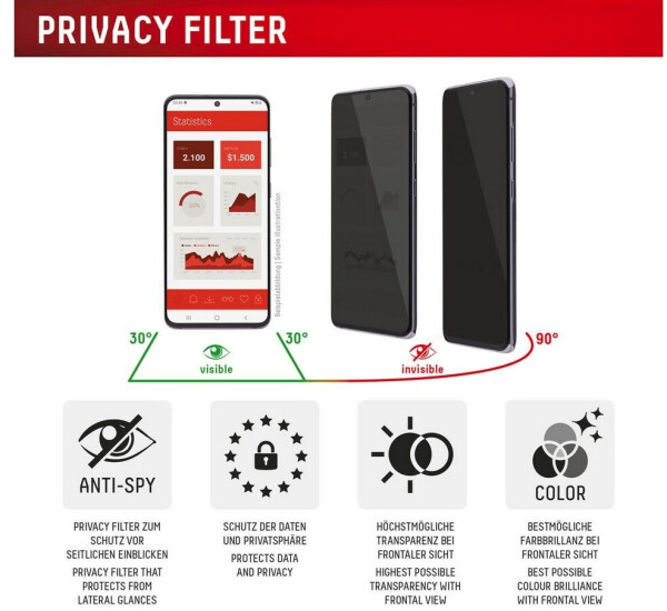 Displex Privacy Glas für Apple iPhone 17 Pro Max, Bild 8