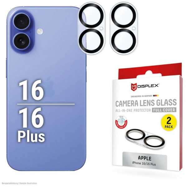 Displex CamGlass All-In-One iPhone 16/16 Plus/17 2 Stück