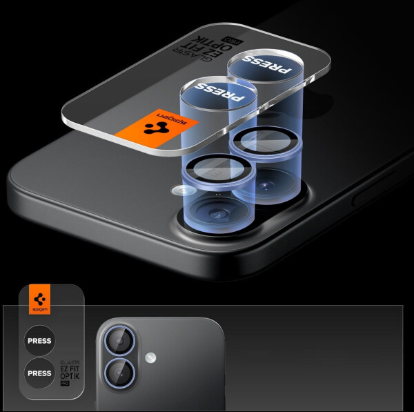 Spigen Glas.tR EZ Fit Optik Pro 2-Pack iPhone 17 / 16 Plus / 16, Bild 5